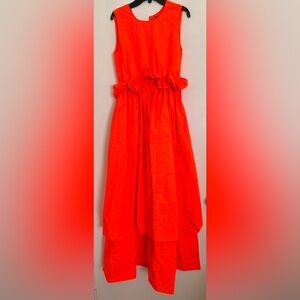 Valentino Vibrant Orange High Low Dress